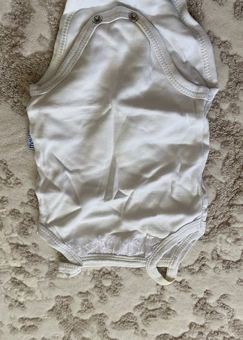 Uzun Kollu Yakalı Beyaz Bebek Body - Görsel 6