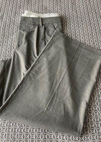40 Beden gri Renk boxer detaylı pantolon