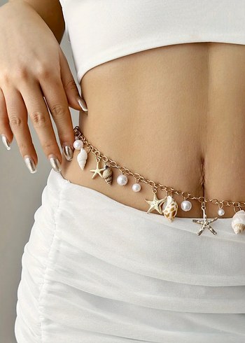 Altın Renk Bohem Bel Zinciri - Görsel 3