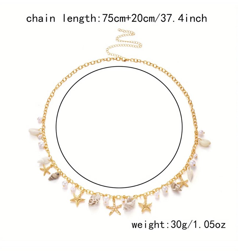 Altın Renk Bohem Bel Zinciri - Görsel 4