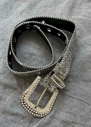 Parlak Taşlı Tokalı Gümüş Kemer - Görsel 8