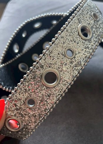 Parlak Taşlı Tokalı Gümüş Kemer - Görsel 6