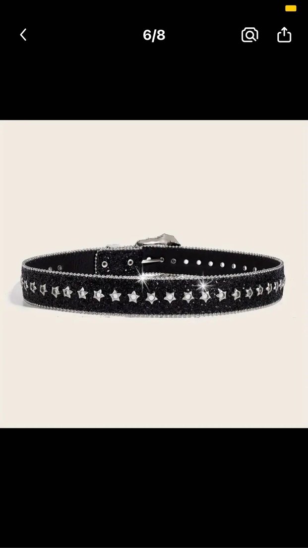 Vintage Siyah Deri Gotik Tokalı Kemer - Görsel 4