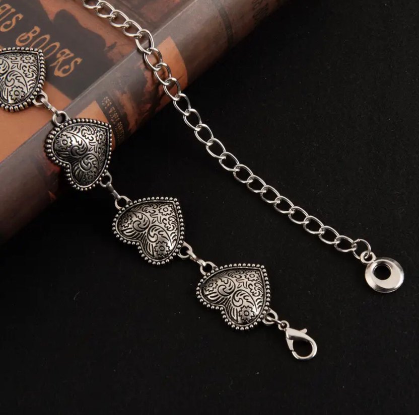 vintage Bohem Desenli kalpli bel zinciri - Görsel 2