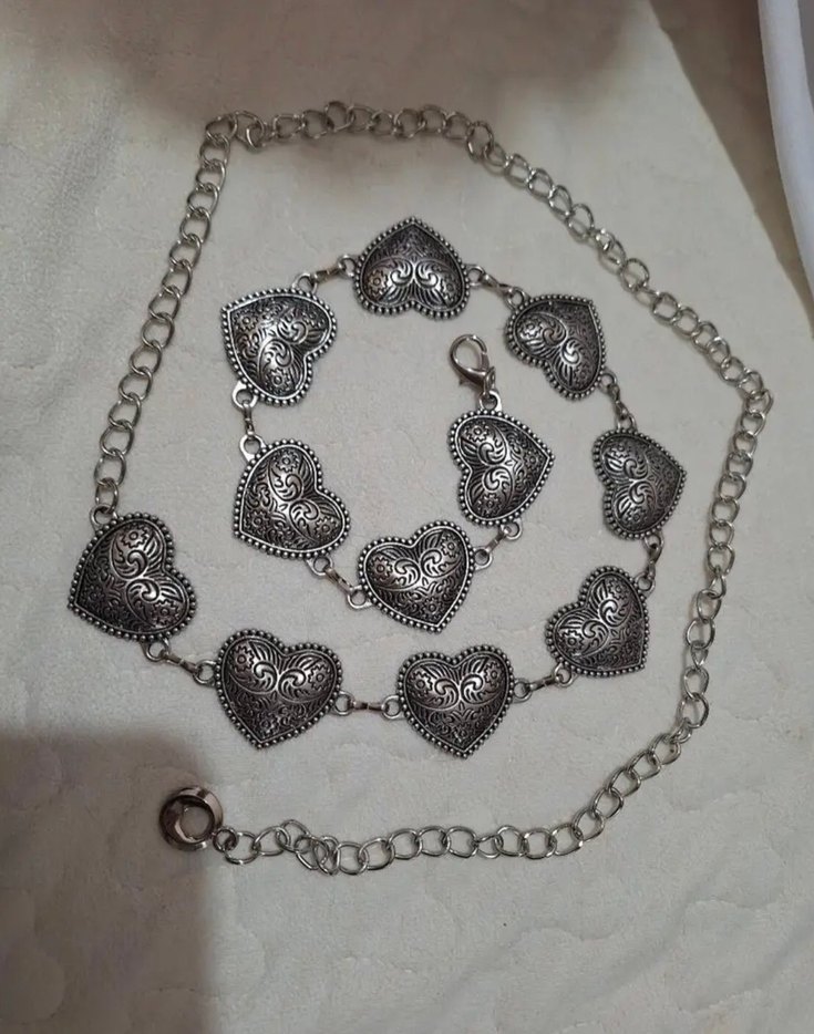 vintage Bohem Desenli kalpli bel zinciri - Görsel 3