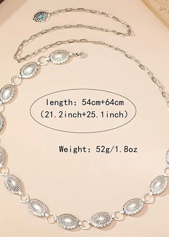 Gümüş Zincir Detaylı Kadın Bel Zinciri - Görsel 4