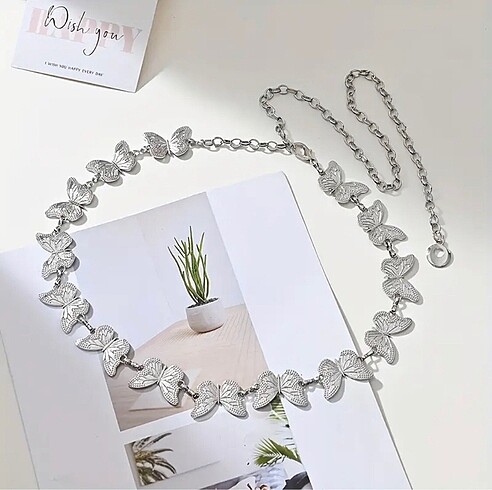 Gümüş Kelebek bel zinciri - Görsel 2