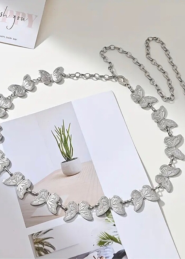 Gümüş Kelebek bel zinciri - Görsel 2