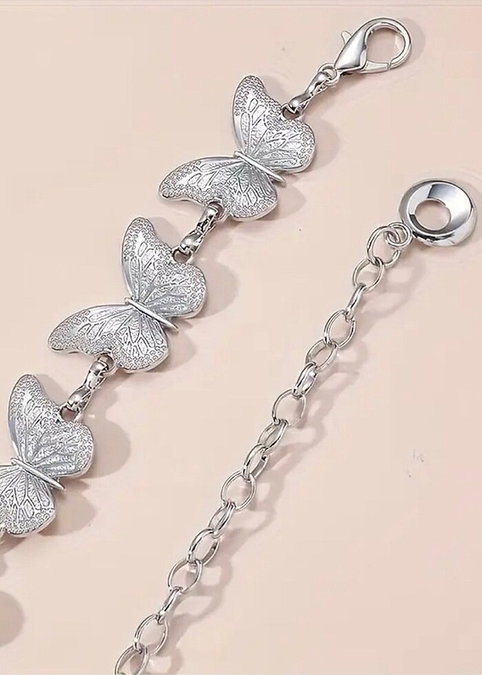 Gümüş Kelebek bel zinciri - Görsel 3