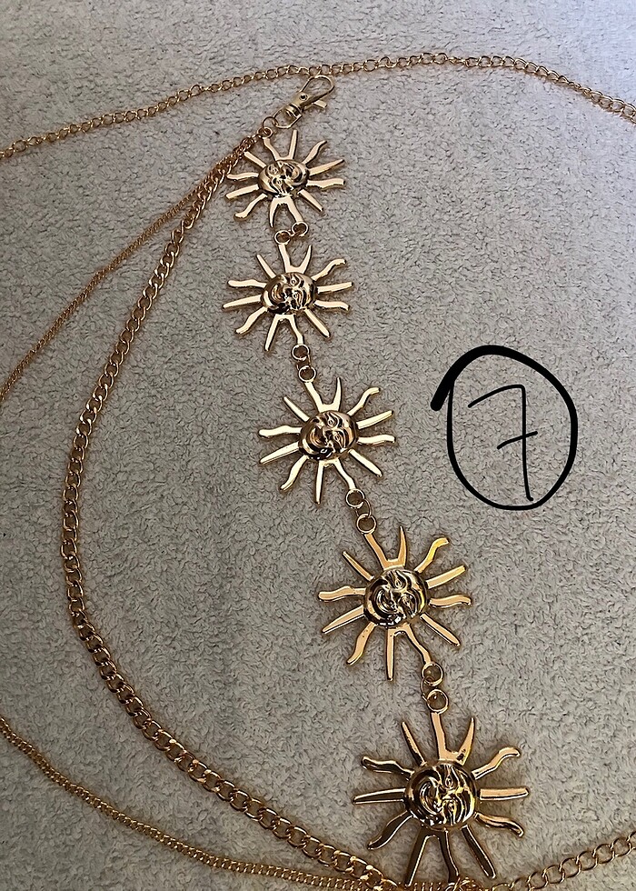 Gold- Gümüş Bel zinciri - Görsel 4