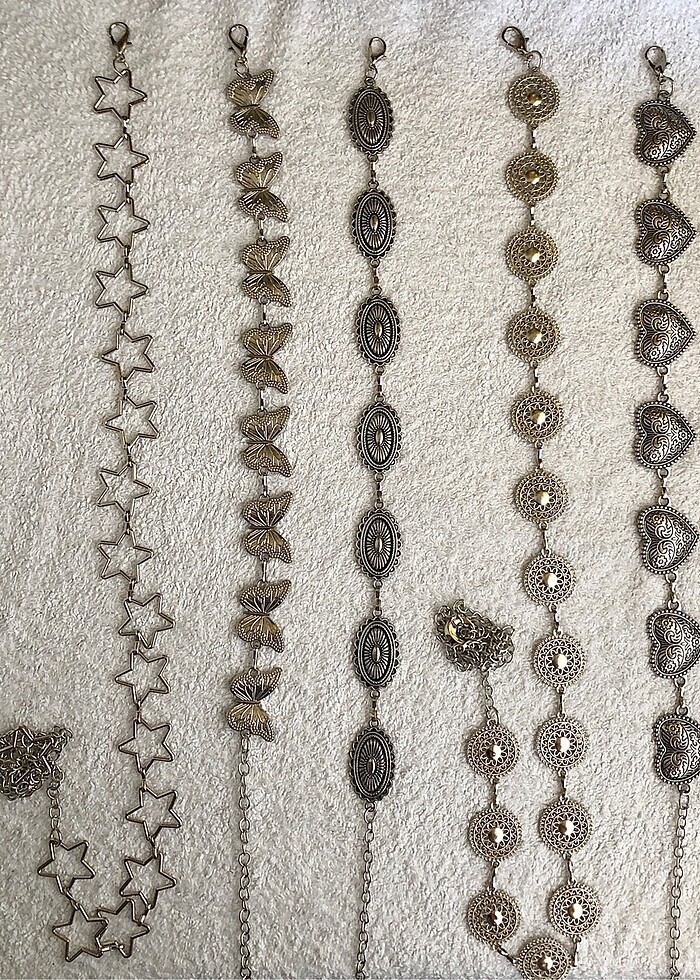 Gold- Gümüş Bel zinciri - Görsel 5