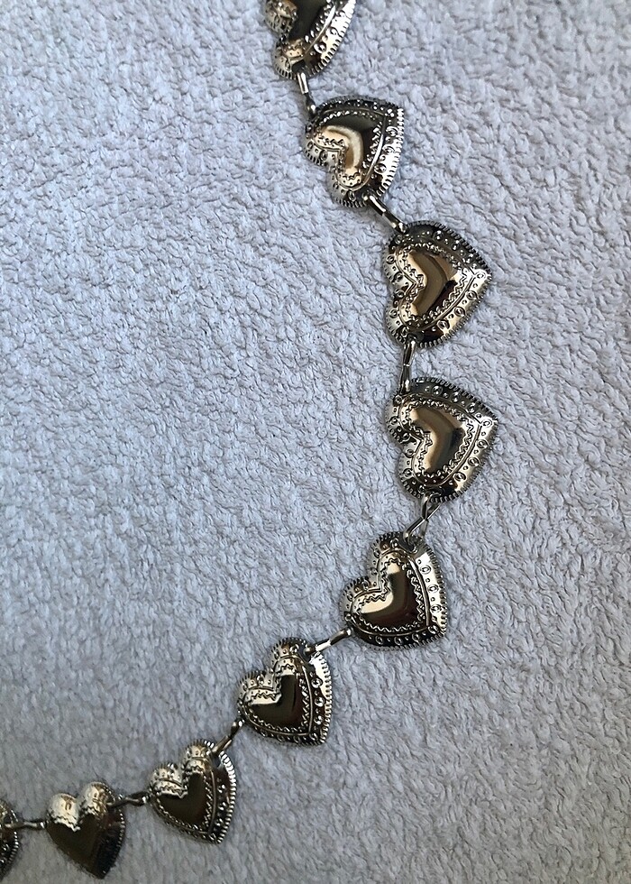 Gümüş kalpli bel zinciri - Görsel 4