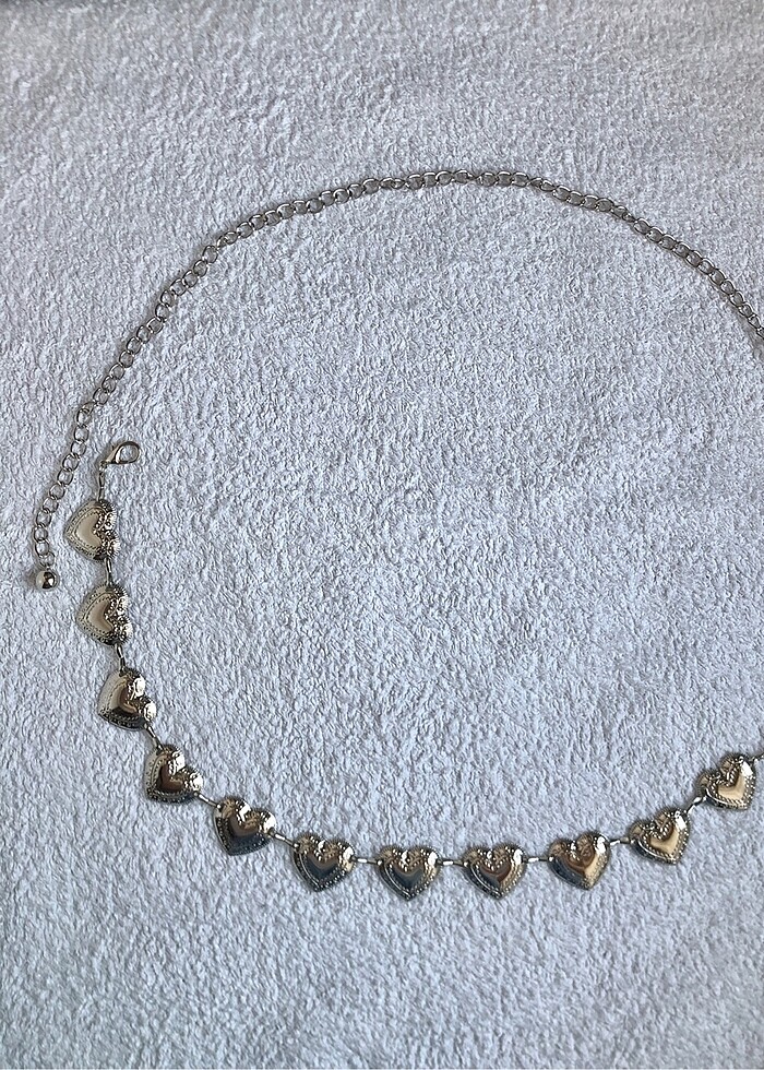 Gümüş kalpli bel zinciri - Görsel 3