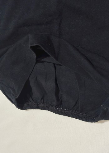 Siyah Straplez T-shirt - Görsel 3