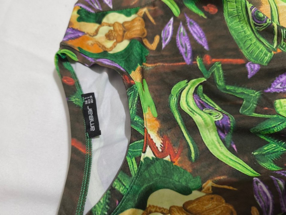 Desenli Uzun Kollu Crop - Görsel 2