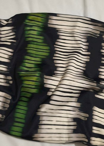 Yeşil Krem Desenli Uzun Etek - Görsel 5