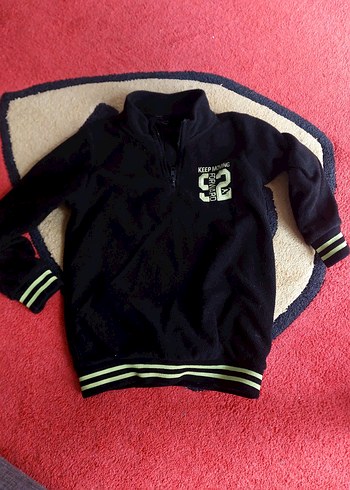 Erkek Çocuk Siyah Fermuarlı Sweatshirt - Görsel 3