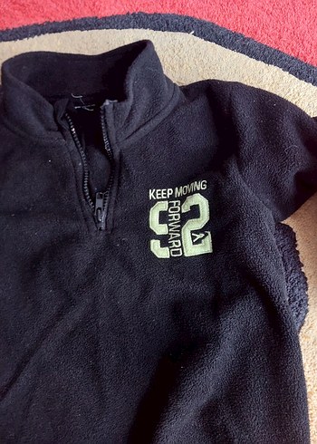 Erkek Çocuk Siyah Fermuarlı Sweatshirt - Görsel 2
