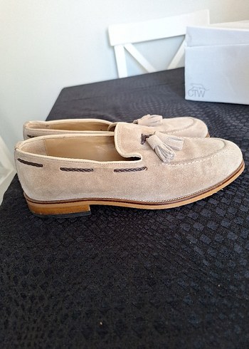 Bej Süet Erkek Püsküllü Loafer