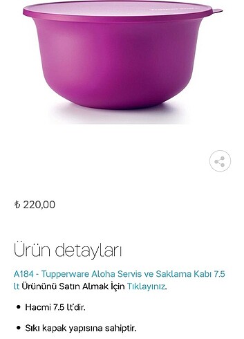 Tupperware Aloha