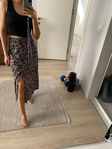 Yırtmaçlı bohem etek