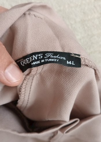 38 Beden Bej Kadın Keten Pilili Pantolon