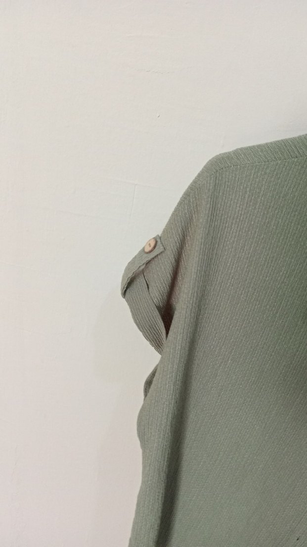 Kadın Kısa Kollu Keten Gömlek - Görsel 3