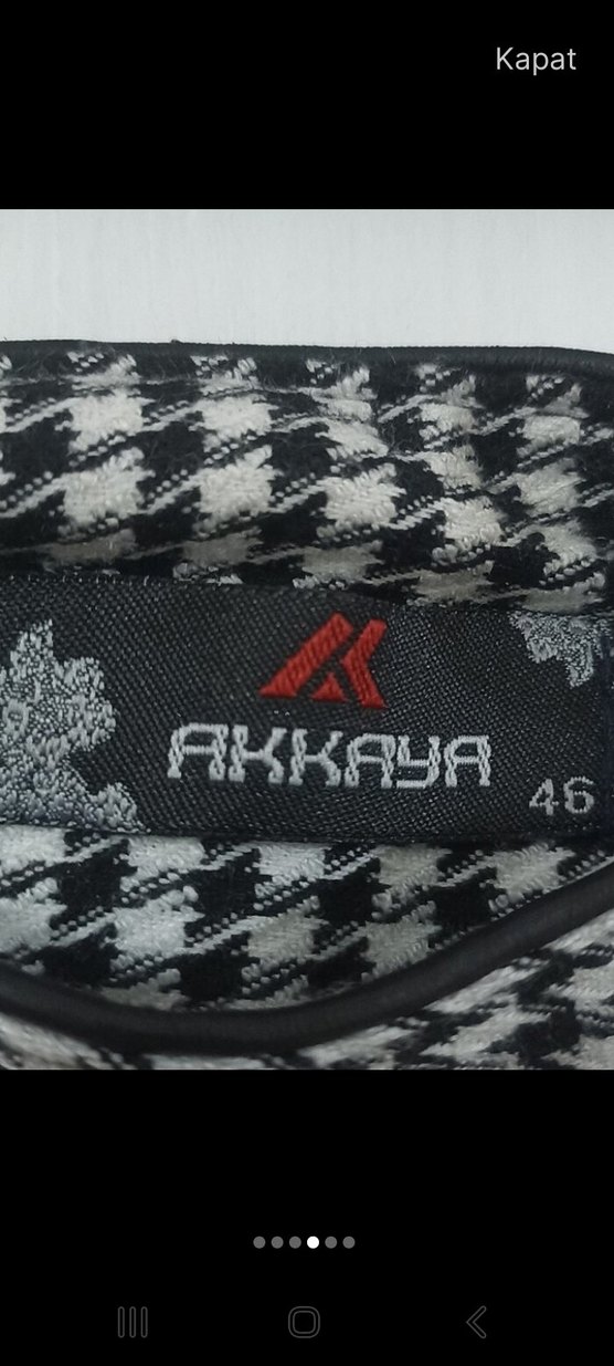 Kadın Siyah-Gri Kareli Uzun Kemerli Etek - Görsel 5