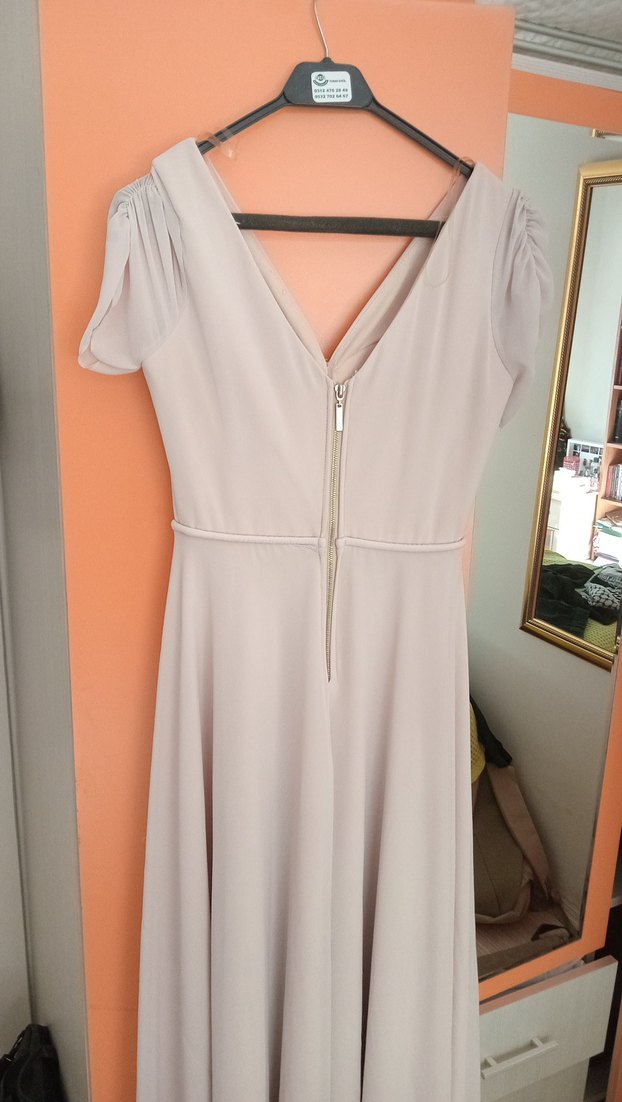 şifon elbise - Görsel 5