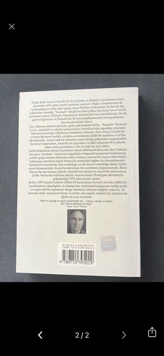 Pastoral Amerika - Philip Roth - Görsel 2