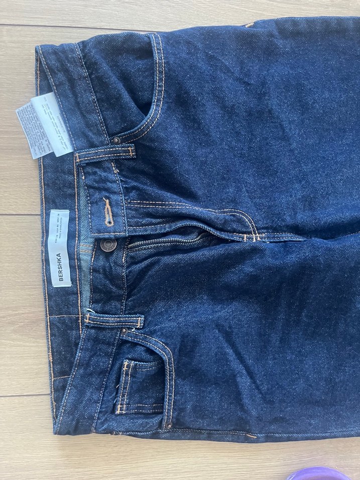 Bershka Lacivert Kadın  Kot Pantolon - Görsel 2