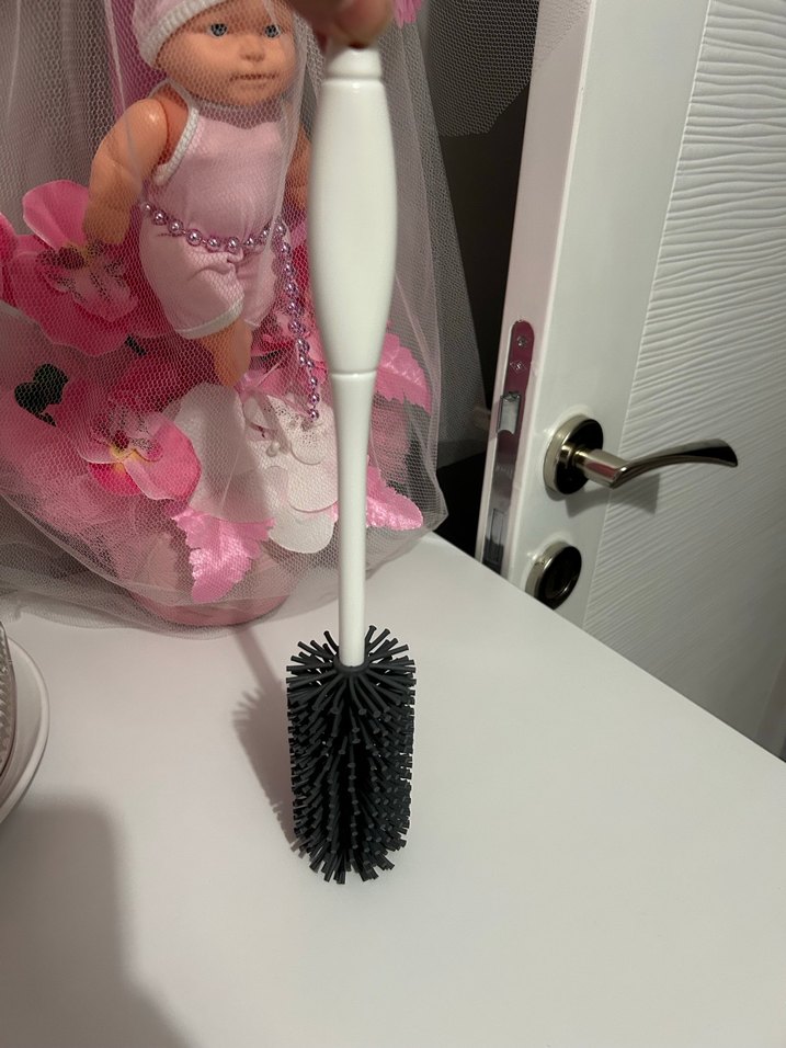 Beyaz Saplı Gri biberon temizleme fırçası - Görsel 2