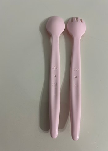 Pastel Pembe Çocuk Kaşık ve Çatal Seti - Görsel 3