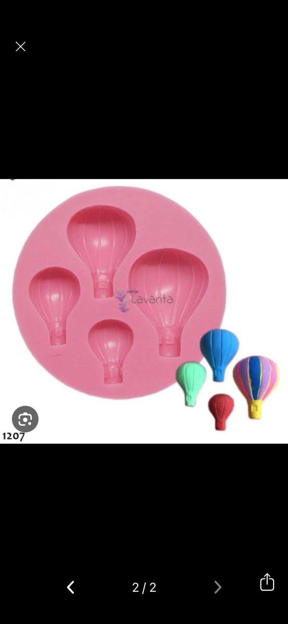 Beyaz silikon balon şekilli  kalıb - Görsel 2