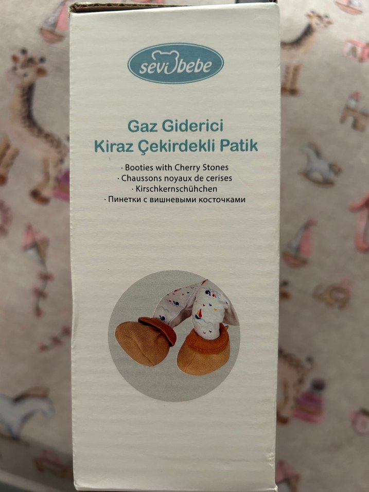 Kiraz Çekirdekli Gaz Giderici Bebek Patik - Görsel 2