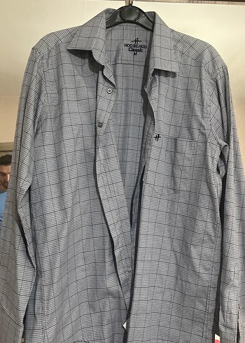 Gri Erkek Keten Uzun Kollu Gömlek - Görsel 3