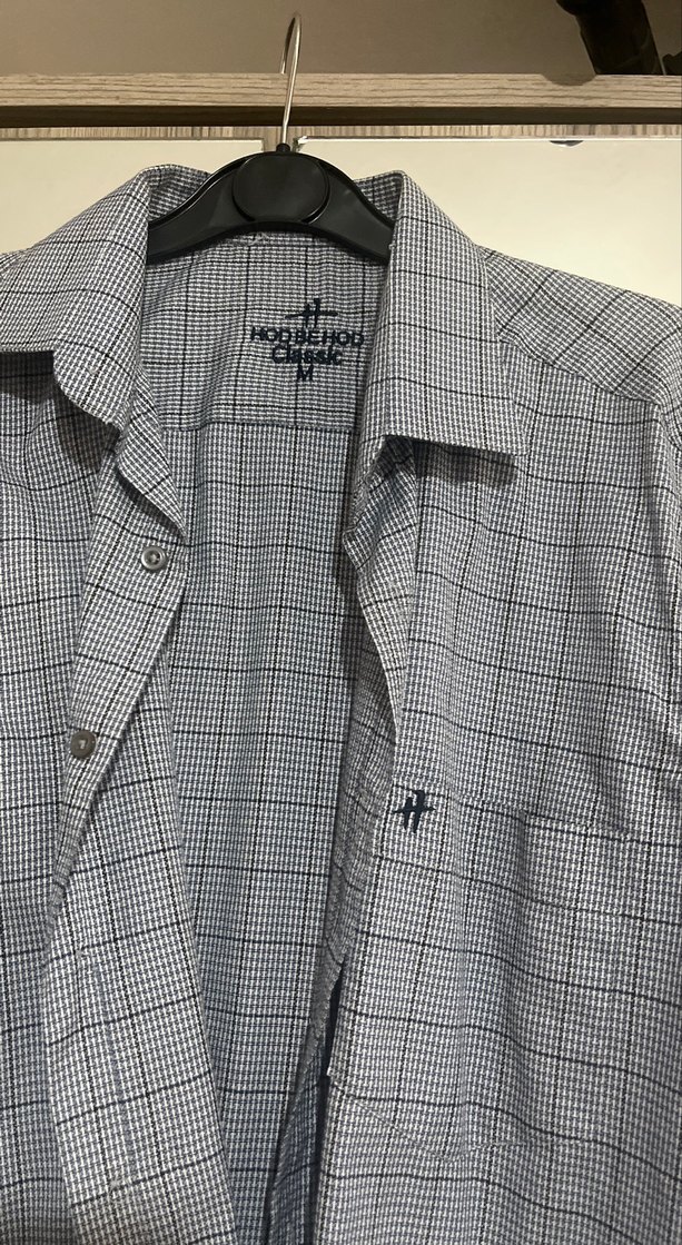 Gri Erkek Keten Uzun Kollu Gömlek - Görsel 2