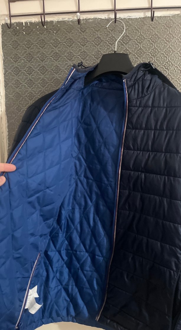 Erkek Lacivert Kapüşonlu Fermuarlı Mont - Görsel 2