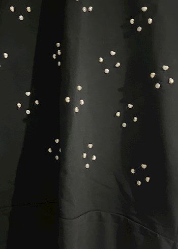 Kadın Siyah Payet İşlemeli Sweatshirt - Görsel 2