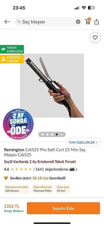 Remington Remington saç maşası