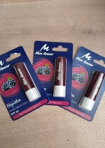 Mon Amour Bordo Dudak Bakım Kremi SPF20 - Görsel 5