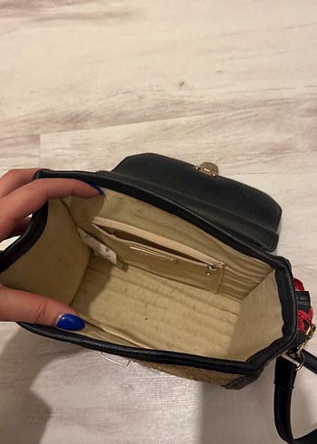 Tokalı Siyah Desenli Bohem Kadın Çanta - Görsel 5