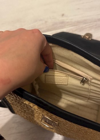 Tokalı Siyah Desenli Bohem Kadın Çanta - Görsel 4