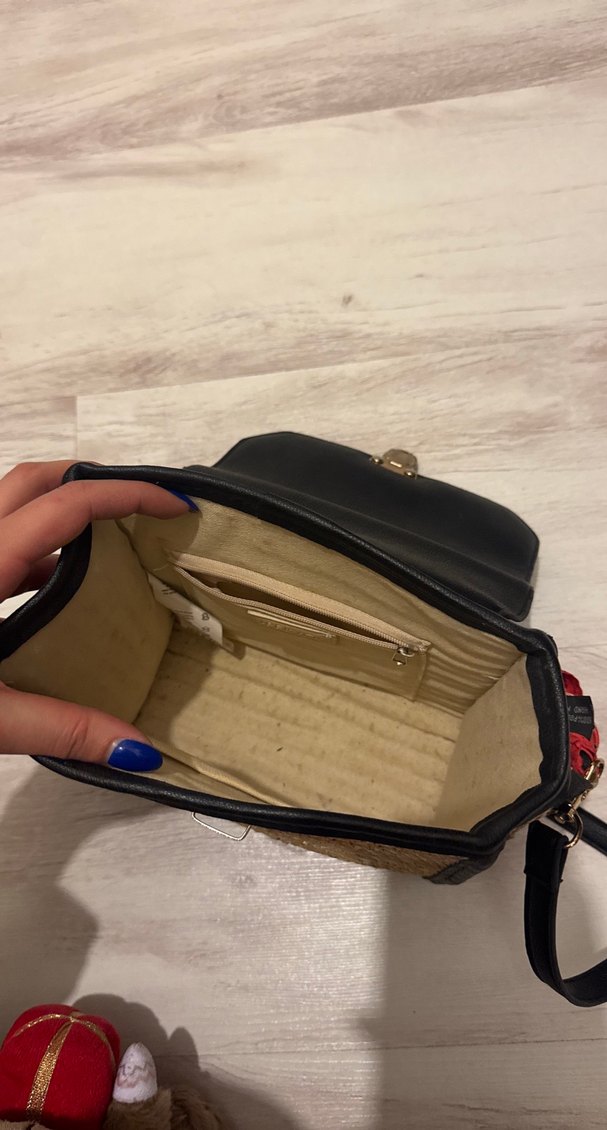 Tokalı Siyah Desenli Bohem Kadın Çanta - Görsel 5