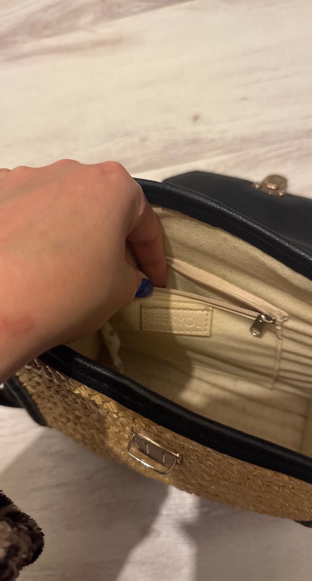 Tokalı Siyah Desenli Bohem Kadın Çanta - Görsel 4