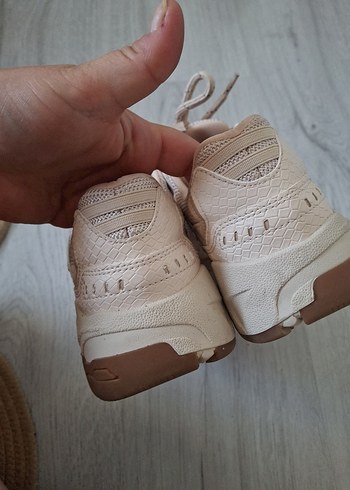 36 Beden ten rengi Renk Beyaz Platform Topuklu Bağcıklı Spor Kadın Sneaker