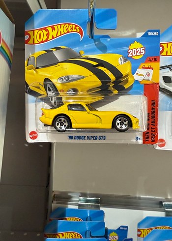 Sarı Hot Wheels '96 Dodge Viper GTS Oyuncak Araba
