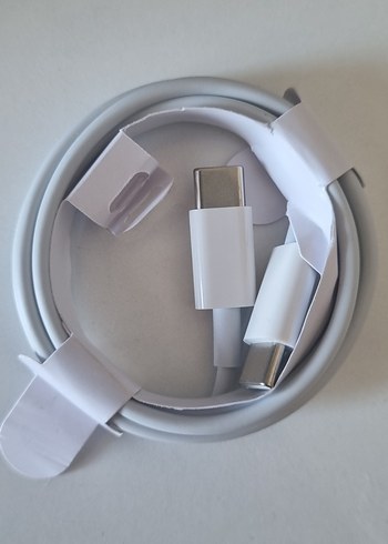 USB-C Tipi Telefon Şarj Kablosu Beyaz ×2
