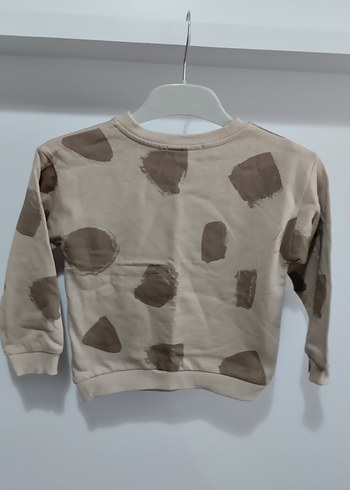 Zara Bej Desenli Kız Sweatshirt