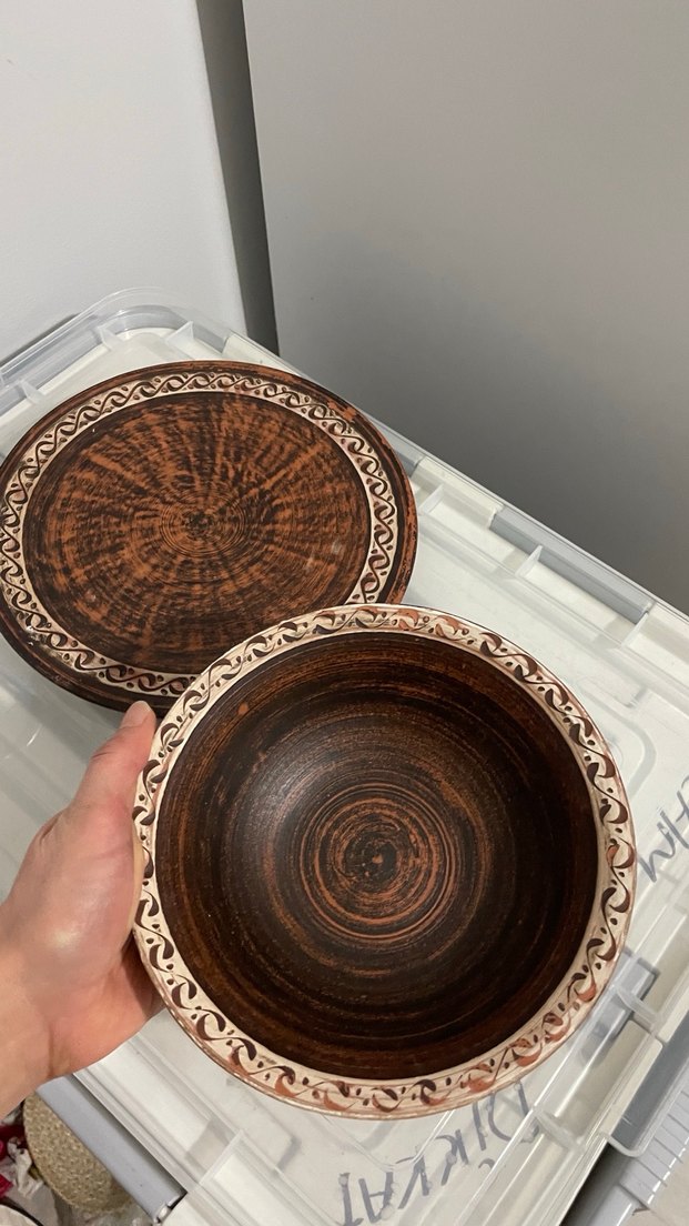 Kahverengi Desenli Geleneksel Tabak Seti - Görsel 2